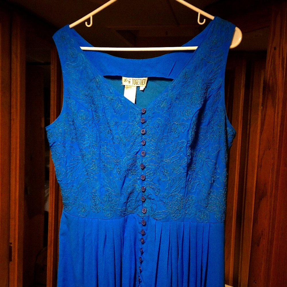 Bright blue sun dress